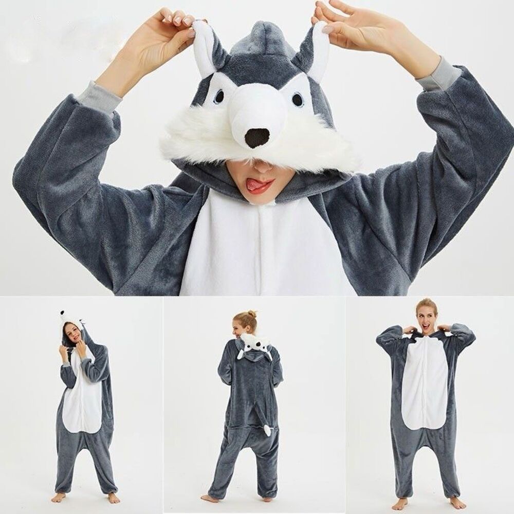 Grey Wolf Kigurumi Pajamas